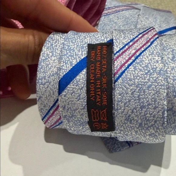 Dolcepunta wardrobe set of 7 men’s ties- Orange, Blue, and Purple, pink - Picture 6 of 7